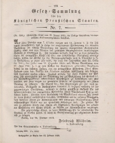 Gesetz-Sammlung für die Königlichen Preussischen Staaten, 15. Februar 1849, nr. 7.