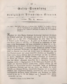 Gesetz-Sammlung für die Königlichen Preussischen Staaten, 24. Februar 1849, nr. 8.