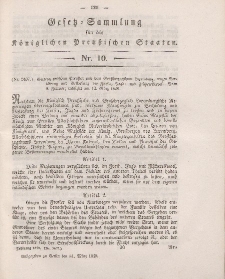 Gesetz-Sammlung für die Königlichen Preussischen Staaten, 31. März 1849, nr. 10.