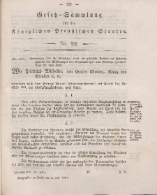 Gesetz-Sammlung für die Königlichen Preussischen Staaten, 2. Juli 1849, nr. 22.