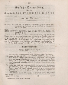 Gesetz-Sammlung für die Königlichen Preussischen Staaten, 24. Juli 1849, nr. 29.