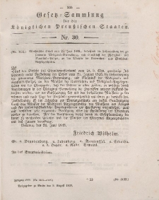 Gesetz-Sammlung für die Königlichen Preussischen Staaten, 9. August 1849, nr. 30.