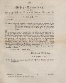 Gesetz-Sammlung für die Königlichen Preussischen Staaten, 17. September 1849, nr. 33.