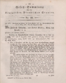Gesetz-Sammlung für die Königlichen Preussischen Staaten, 11. Oktober 1849, nr. 35.