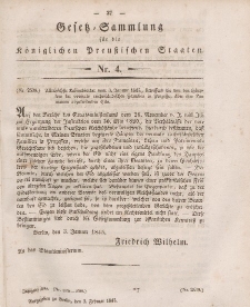 Gesetz-Sammlung für die Königlichen Preussischen Staaten, 3. Februar 1845, nr. 4.