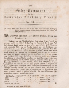 Gesetz-Sammlung für die Königlichen Preussischen Staaten, 6. Mai 1845, nr. 13.