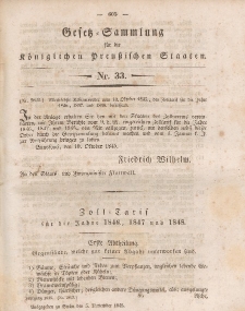 Gesetz-Sammlung für die Königlichen Preussischen Staaten, 5. November 1845, nr. 33.