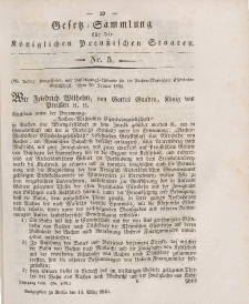Gesetz-Sammlung für die Königlichen Preussischen Staaten, 14. März 1846, nr. 5.