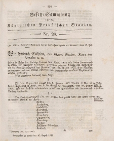 Gesetz-Sammlung für die Königlichen Preussischen Staaten, 26. August 1846, nr. 28.