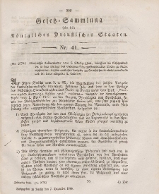 Gesetz-Sammlung für die Königlichen Preussischen Staaten, 7. Dezember 1846, nr. 41.