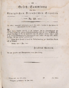 Gesetz-Sammlung für die Königlichen Preussischen Staaten, 21. Juni 1847, nr. 24.