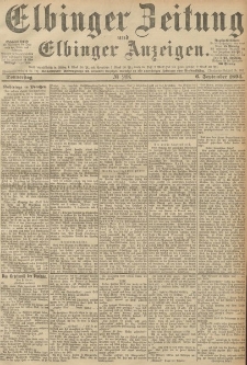 Elbinger Zeitung und Elbinger Anzeigen, Nr. 208 Donnerstag 06. September 1894