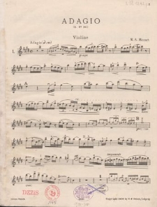 Adagio und zwei Rondos für Violine mit Orchesterbegleitung : Violine (KV : 161, 373, 269)