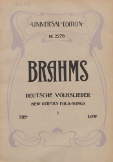 Deutsche Volkslieder für eine Singstimme mit Klavierbegleitung, Bd.1.