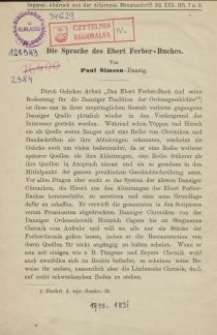 Die Sprache des Ebert Ferber-Buches