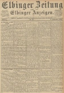 Elbinger Zeitung und Elbinger Anzeigen, Nr. 211 Sonntag 09. September 1894