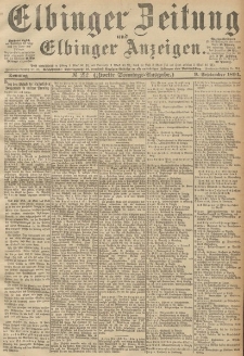 Elbinger Zeitung und Elbinger Anzeigen, Nr. 212 Sonntag 09. September 1894