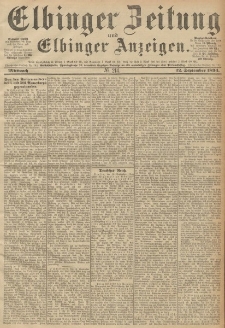 Elbinger Zeitung und Elbinger Anzeigen, Nr. 214 Mittwoch 12. September 1894
