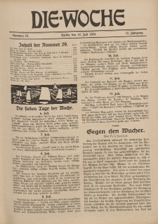 Die Woche : Moderne illustrierte Zeitschrift, 17. Jahrgang, 17. Juli 1915, Nr 29