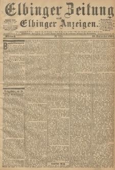 Elbinger Zeitung und Elbinger Anzeigen, Nr. 220 Mittwoch 19. September 1894