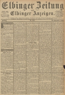 Elbinger Zeitung und Elbinger Anzeigen, Nr. 222 Freitag 21. September 1894