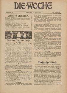 Die Woche : Moderne illustrierte Zeitschrift, 18. Jahrgang, 24. Juni 1916, Nr 26