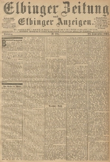 Elbinger Zeitung und Elbinger Anzeigen, Nr. 224 Sonntag 23. September 1894