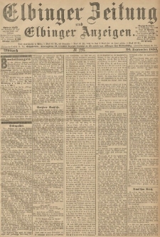 Elbinger Zeitung und Elbinger Anzeigen, Nr. 226 Mittwoch 26. September 1894