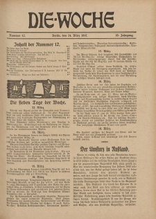 Die Woche : Moderne illustrierte Zeitschrift, 19. Jahrgang, 24. März 1917, Nr 12