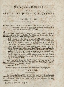 Gesetz-Sammlung für die Königlichen Preussischen Staaten, 6. März, 1850, nr. 9.