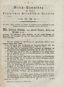Gesetz-Sammlung für die Königlichen Preussischen Staaten, 13. März, 1850, nr. 10.