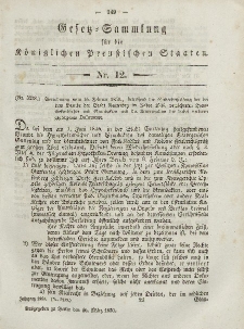 Gesetz-Sammlung für die Königlichen Preussischen Staaten, 16. März, 1850, nr. 12.