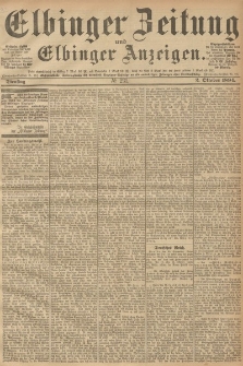 Elbinger Zeitung und Elbinger Anzeigen, Nr. 231 Dienstag 02. October 1894