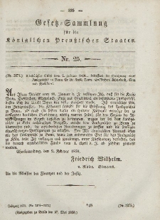 Gesetz-Sammlung für die Königlichen Preussischen Staaten, 27. Mai, 1850, nr. 25.