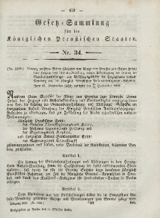 Gesetz-Sammlung für die Königlichen Preussischen Staaten, 3. Oktober, 1850, nr. 34.
