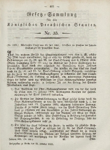 Gesetz-Sammlung für die Königlichen Preussischen Staaten, 28. Oktober, 1850, nr. 35.