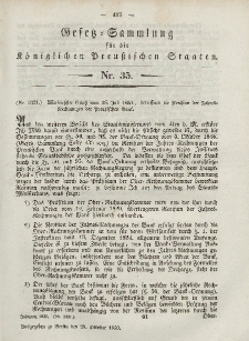Gesetz-Sammlung für die Königlichen Preussischen Staaten, 28. Oktober, 1850, nr. 35.