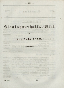 Gesetz-Sammlung für die Königlichen Preussischen Staaten, (Staatshaushalts-Etat füf das Jahr 1850)
