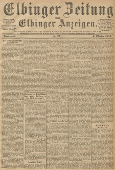 Elbinger Zeitung und Elbinger Anzeigen, Nr. 235 Sonnabend 06. October 1894