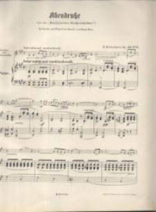 Abendruhe (aus den "Musikalische Dorfgeschichten"). Op. 26. No 6. : Viola oder Violoncello ; Piano