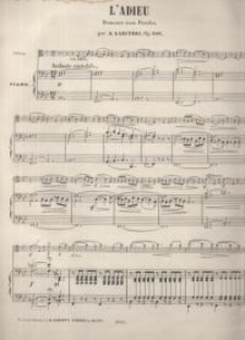 L’Adieu. Romance sans Paroles. Op. 286. Viola ; Piano.