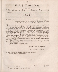 Gesetz-Sammlung für die Königlichen Preussischen Staaten, 28. Februar, 1851, nr. 2.