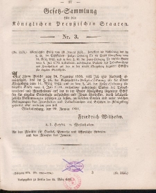 Gesetz-Sammlung für die Königlichen Preussischen Staaten, 15. März, 1851, nr. 3.