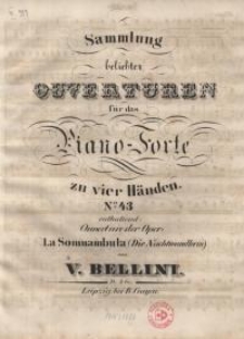 Ouverture der Oper "La Somnambula". No 43.