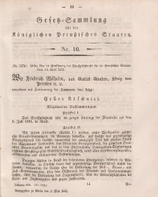Gesetz-Sammlung für die Königlichen Preussischen Staaten, 3. Mai, 1851, nr. 10.
