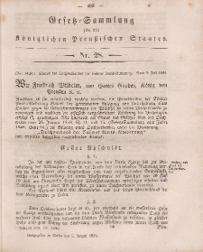 Gesetz-Sammlung für die Königlichen Preussischen Staaten, 5. August, 1851, nr. 28.