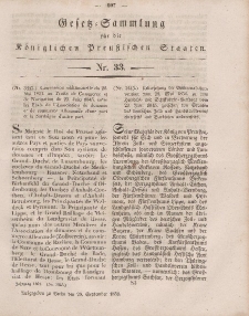 Gesetz-Sammlung für die Königlichen Preussischen Staaten, 29. September, 1851, nr. 33.