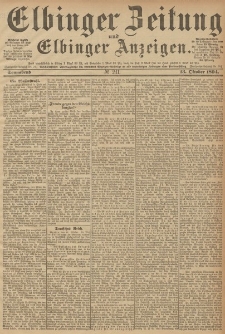 Elbinger Zeitung und Elbinger Anzeigen, Nr. 241 Sonnabend 13. October 1894