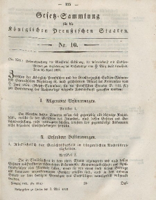 Gesetz-Sammlung für die Königlichen Preussischen Staaten, 3. Mai, 1852, nr. 10.
