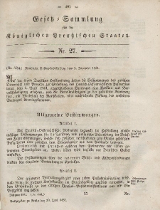 Gesetz-Sammlung für die Königlichen Preussischen Staaten, 30. Juni, 1852, nr. 27.